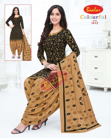 Baalar Colourful 14 Printed Cotton Casual Daily Wear Dress Material Collection